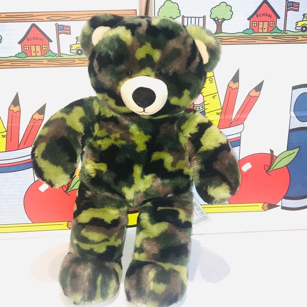 Build A Bear Camo Camoflage Plush Bear